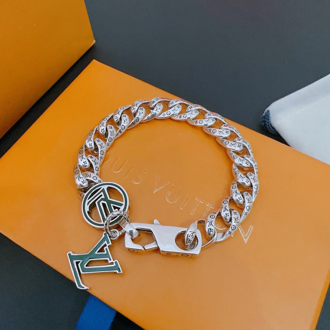 Chaîne cubaine vintage en argent