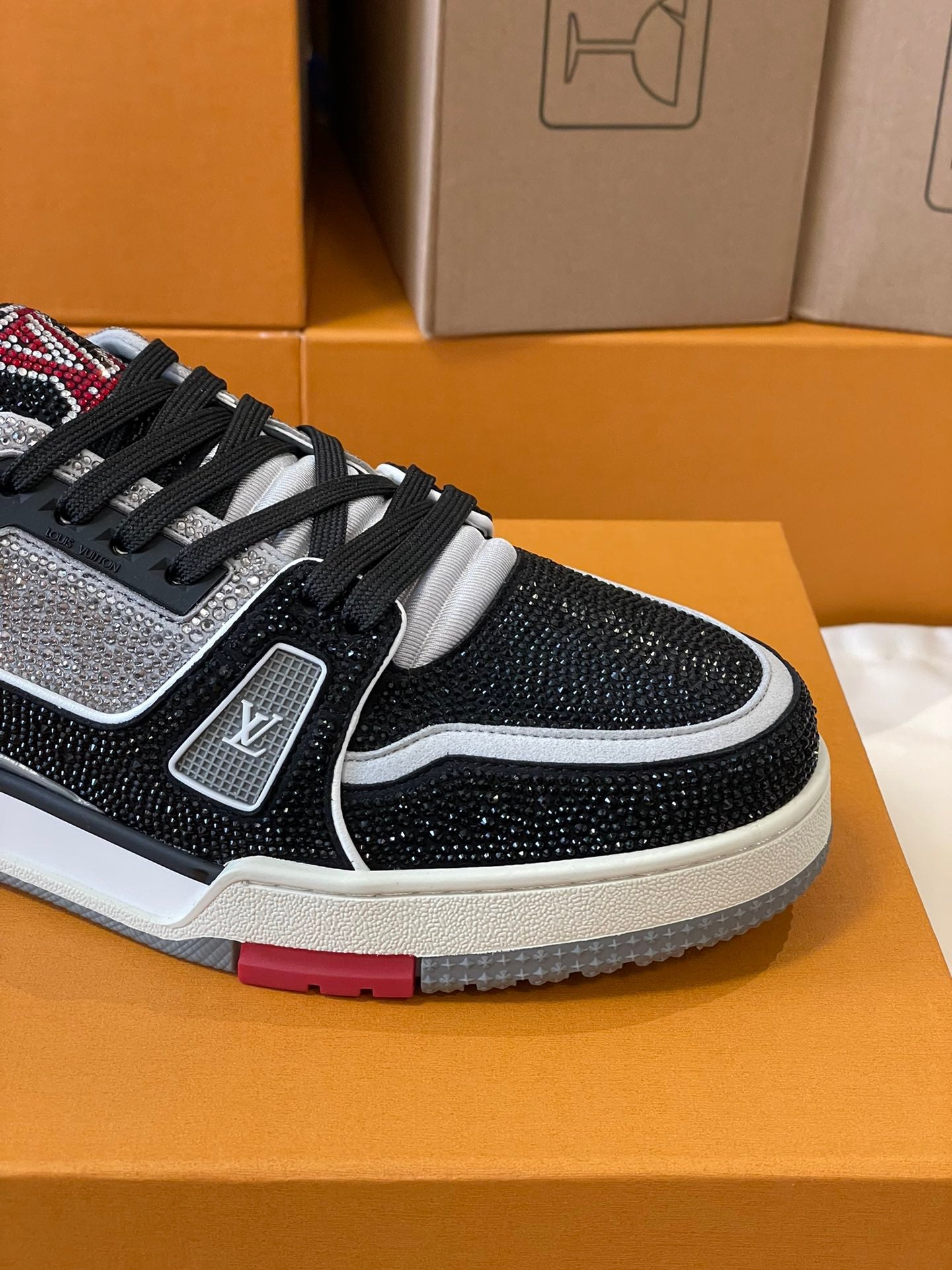 Chaussures décontractées légères et éblouissantes avec cristaux scintillants