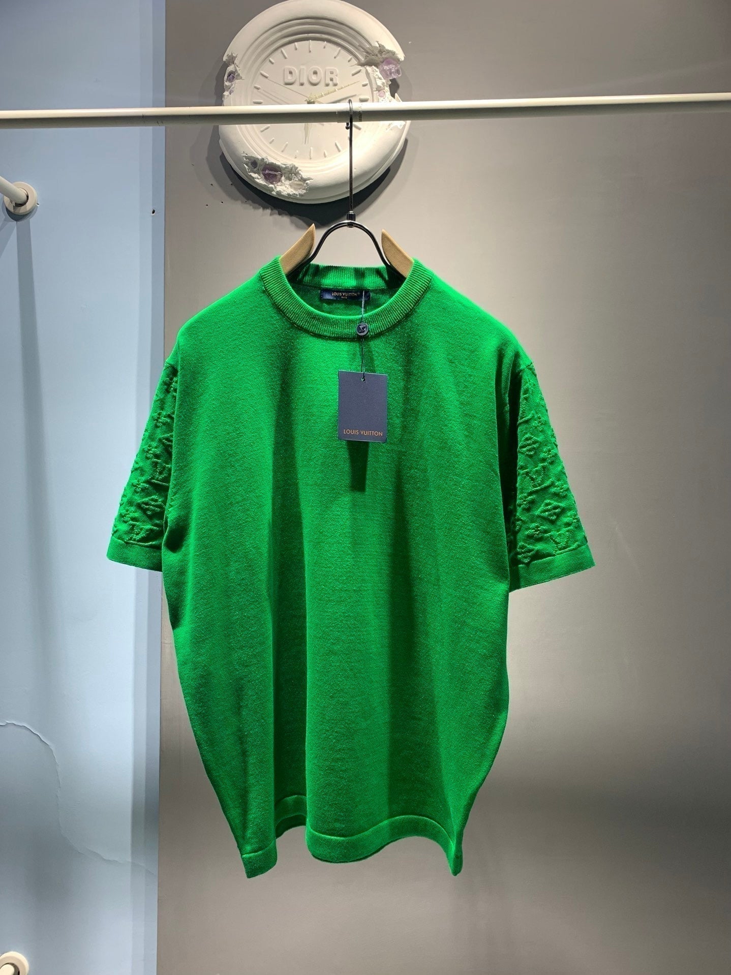 Jacquard-T-Shirt mit langen Ärmeln 