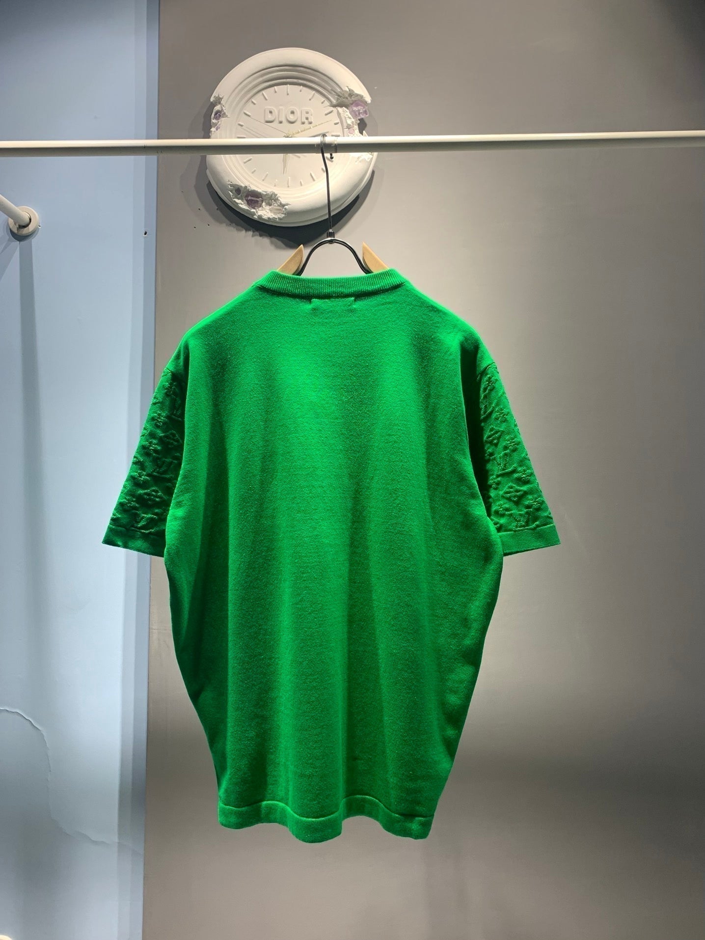 Jacquard-T-Shirt mit langen Ärmeln 