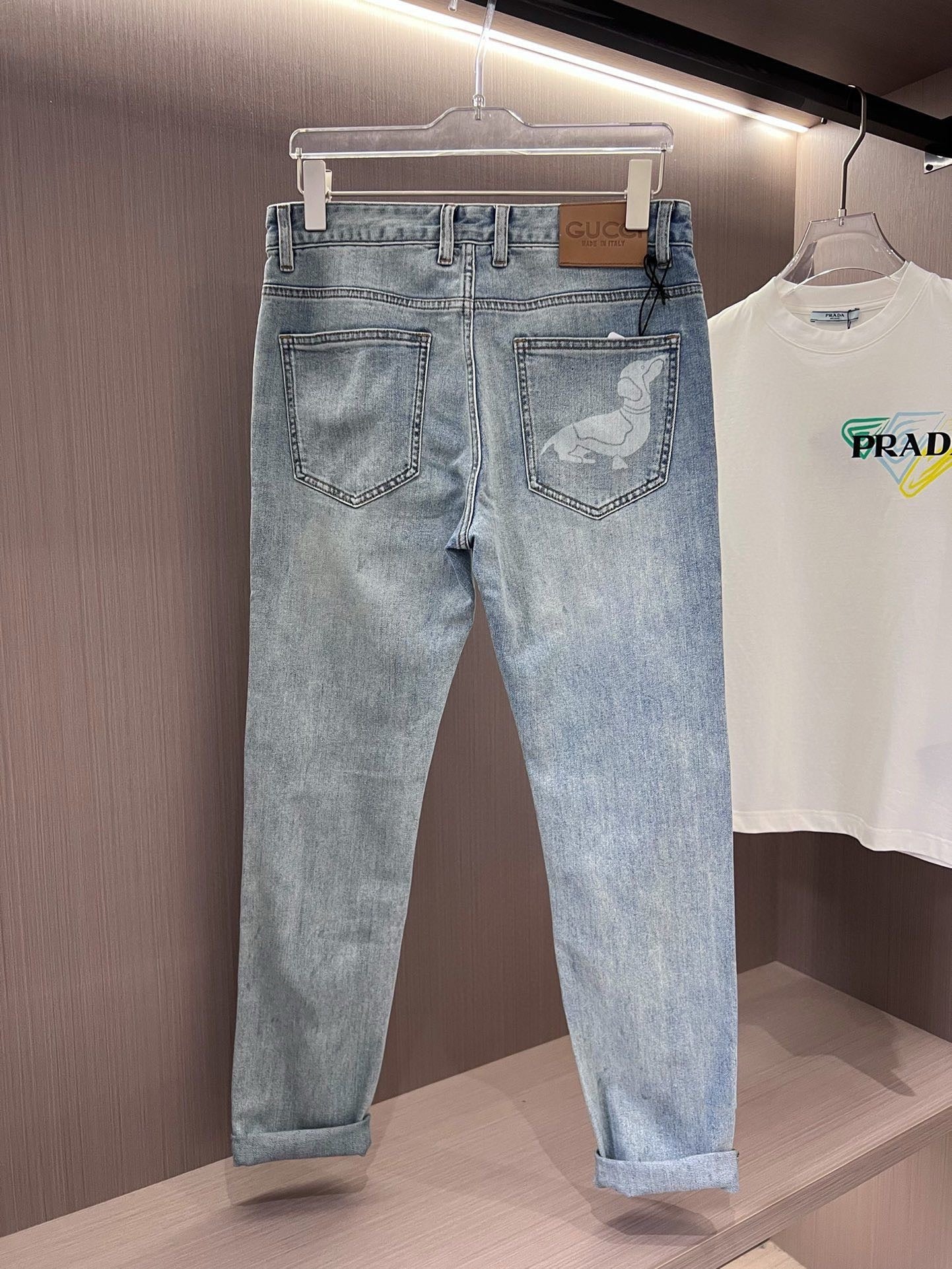 Slim-Fit-Jeans mit Print