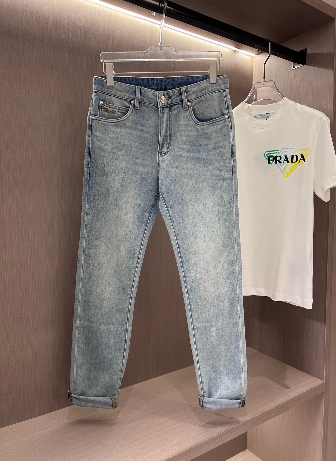 Slim-Fit-Jeans mit Print