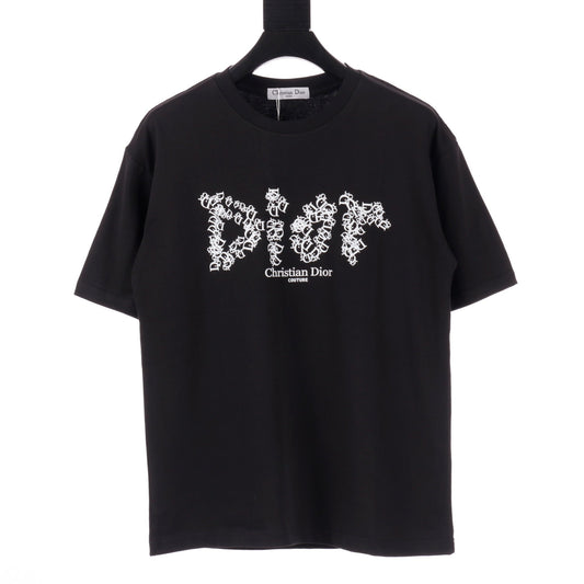 Kurzärmliges T-Shirt mit Presbyopic-Buchstaben 