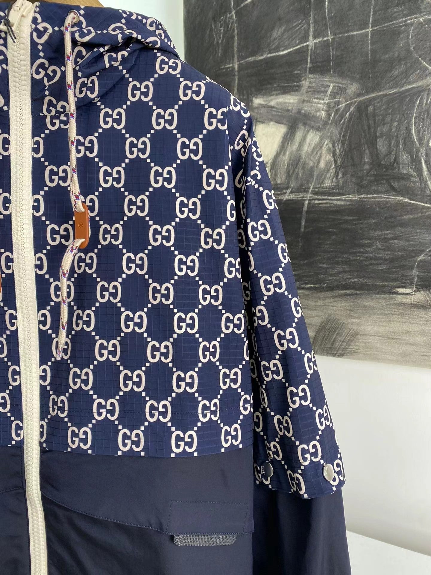 Neue abnehmbare Jacquard-Jacke mit Reißverschlussärmeln