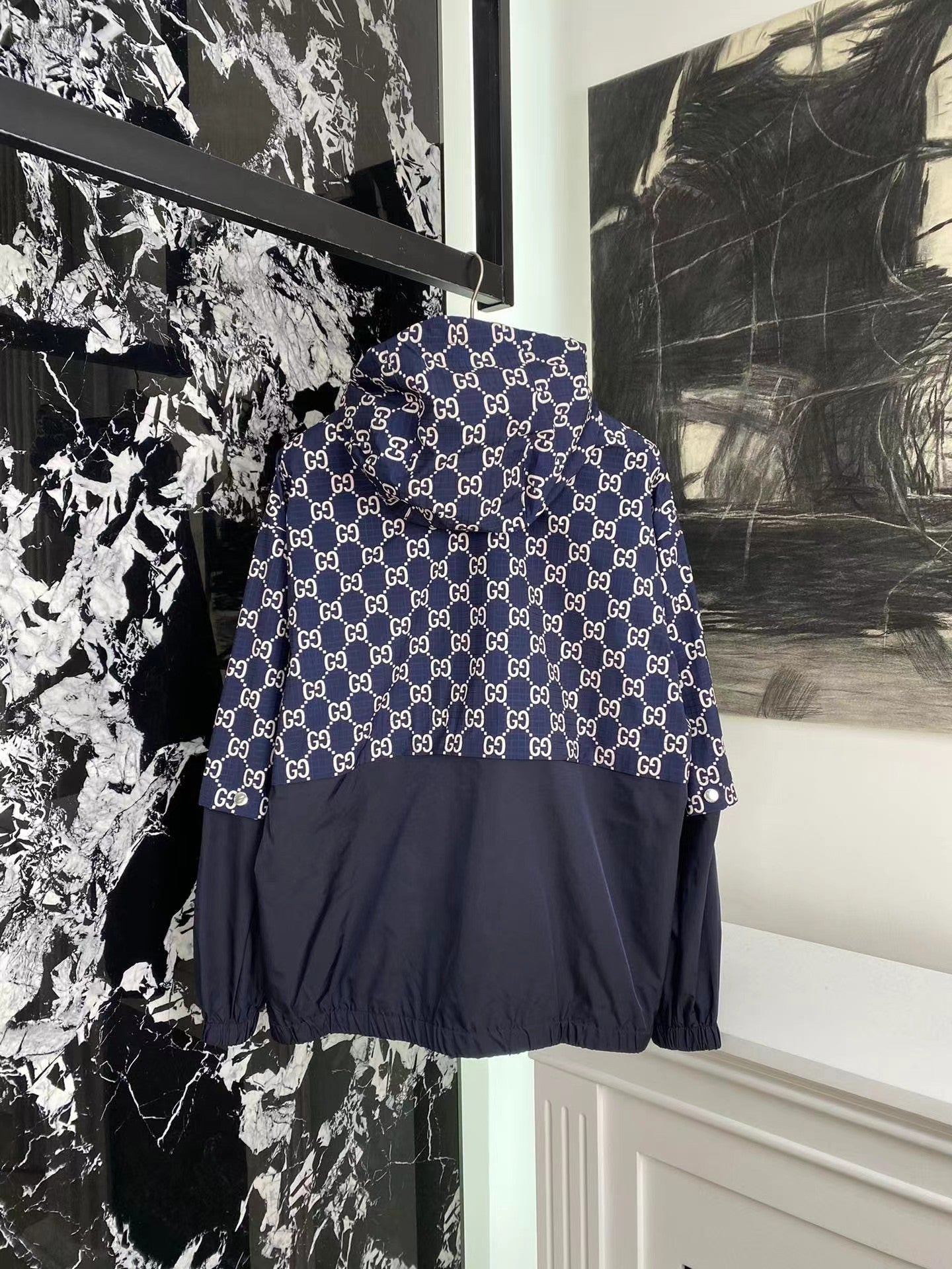 Neue abnehmbare Jacquard-Jacke mit Reißverschlussärmeln