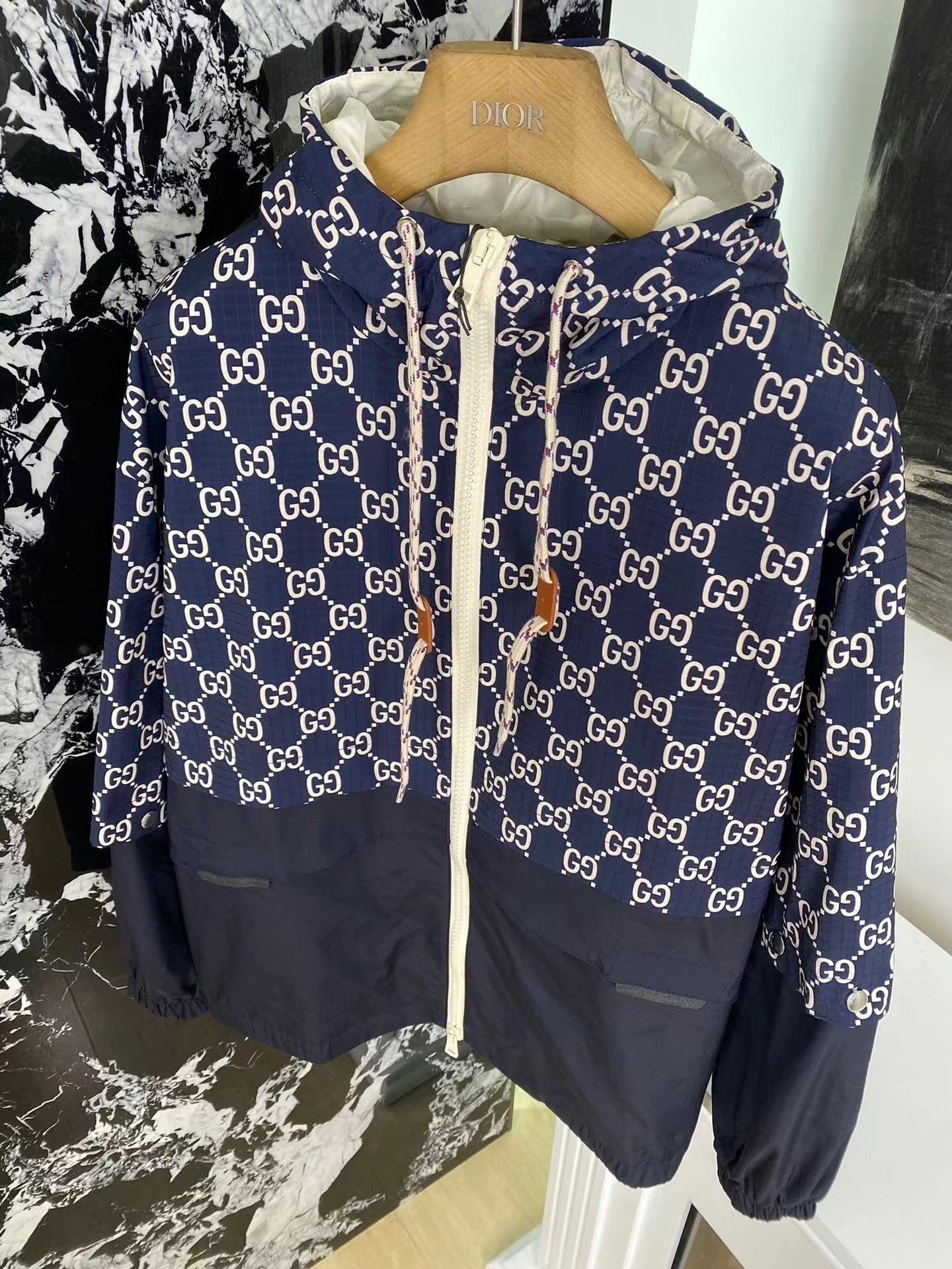 Neue abnehmbare Jacquard-Jacke mit Reißverschlussärmeln