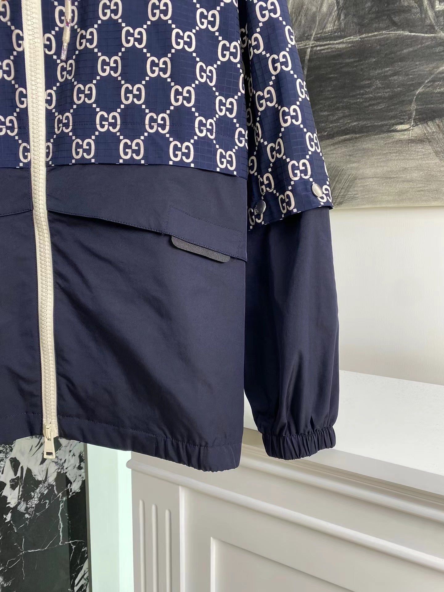 Neue abnehmbare Jacquard-Jacke mit Reißverschlussärmeln