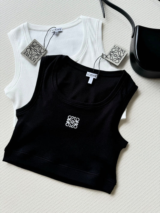 Kurze gerippte Weste 