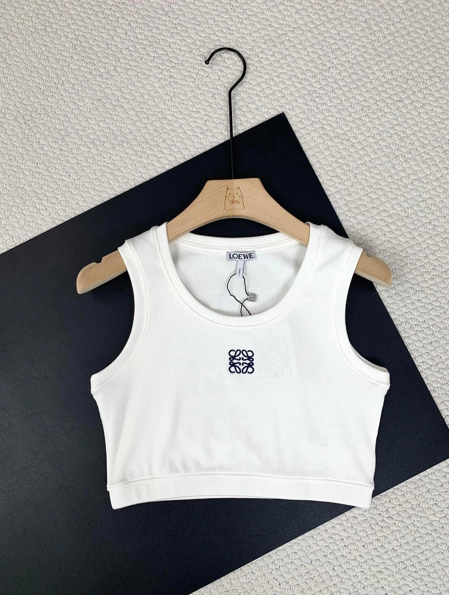 Kurze gerippte Weste 