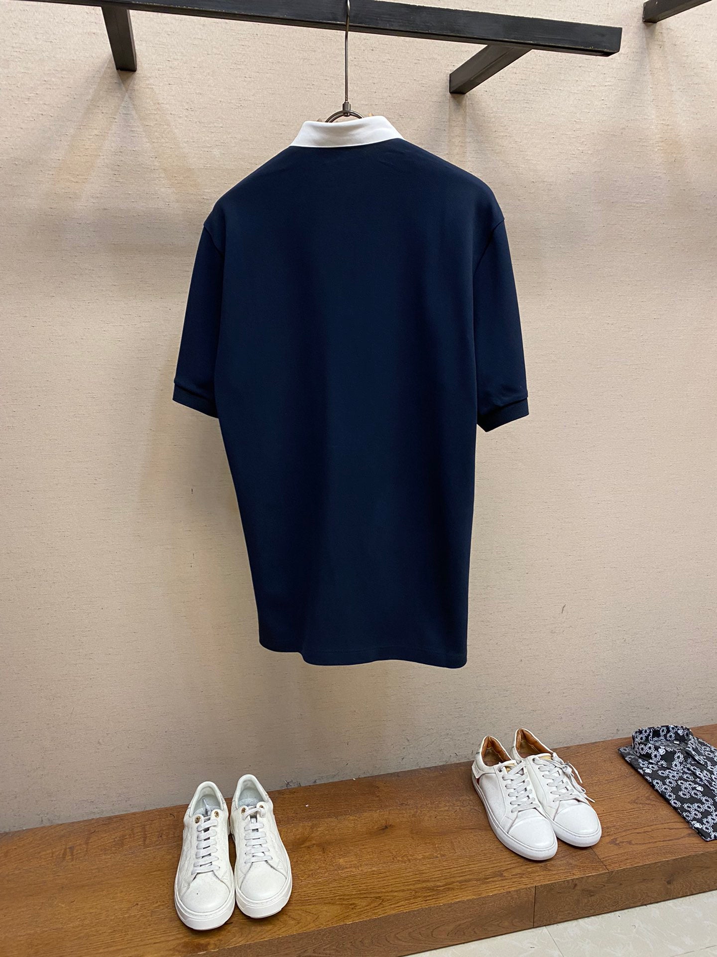 Poloshirt mit Revers im Matrosenstil