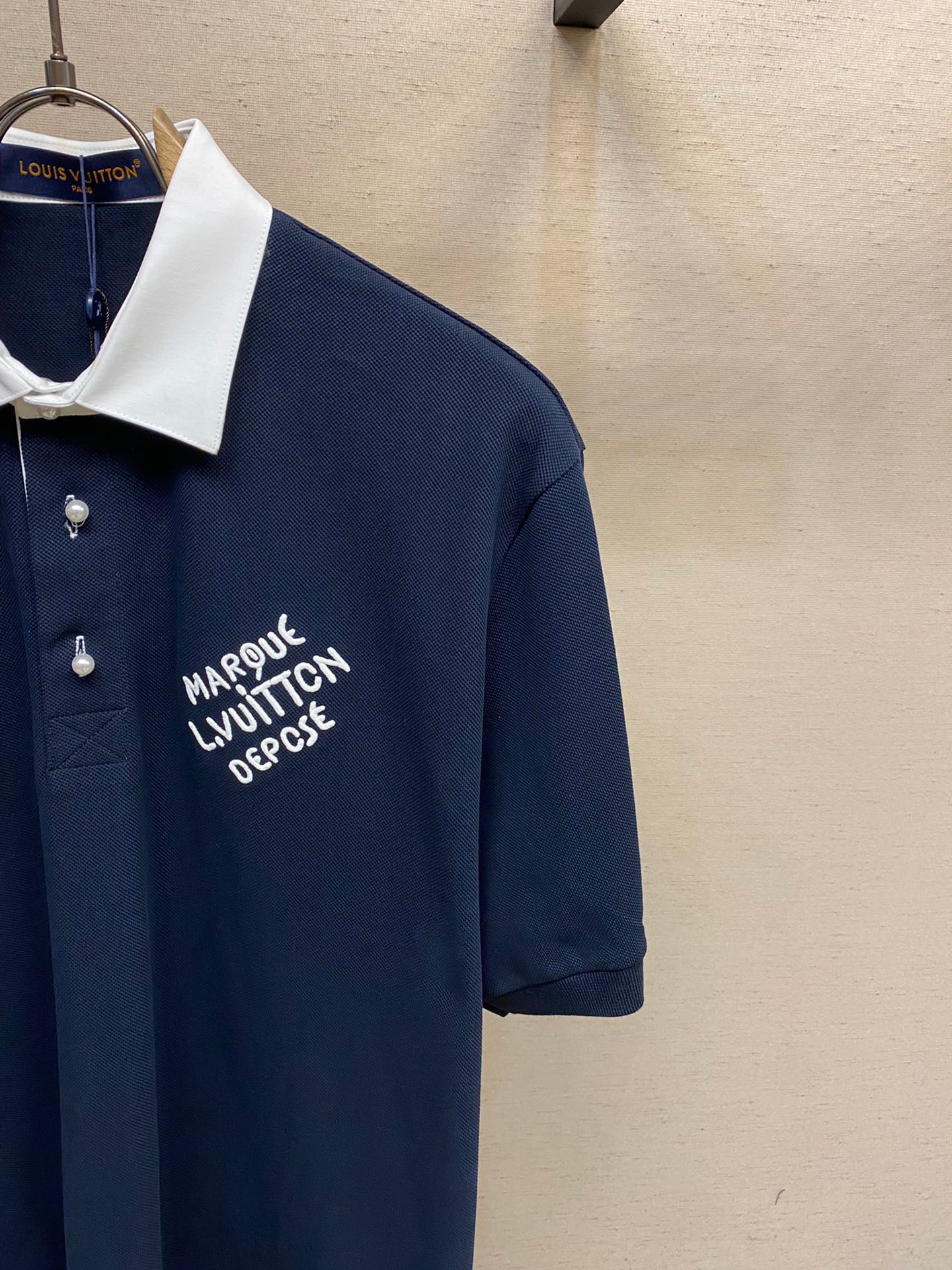 Poloshirt mit Revers im Matrosenstil