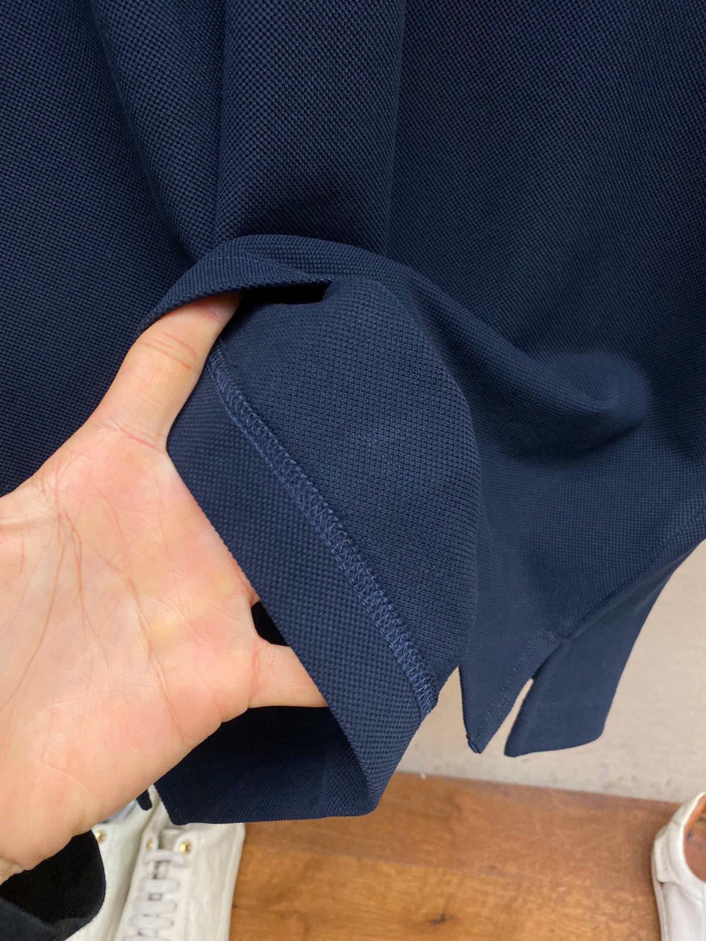 Poloshirt mit Revers im Matrosenstil