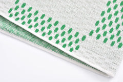 Green checkerboard woolen short sleeves