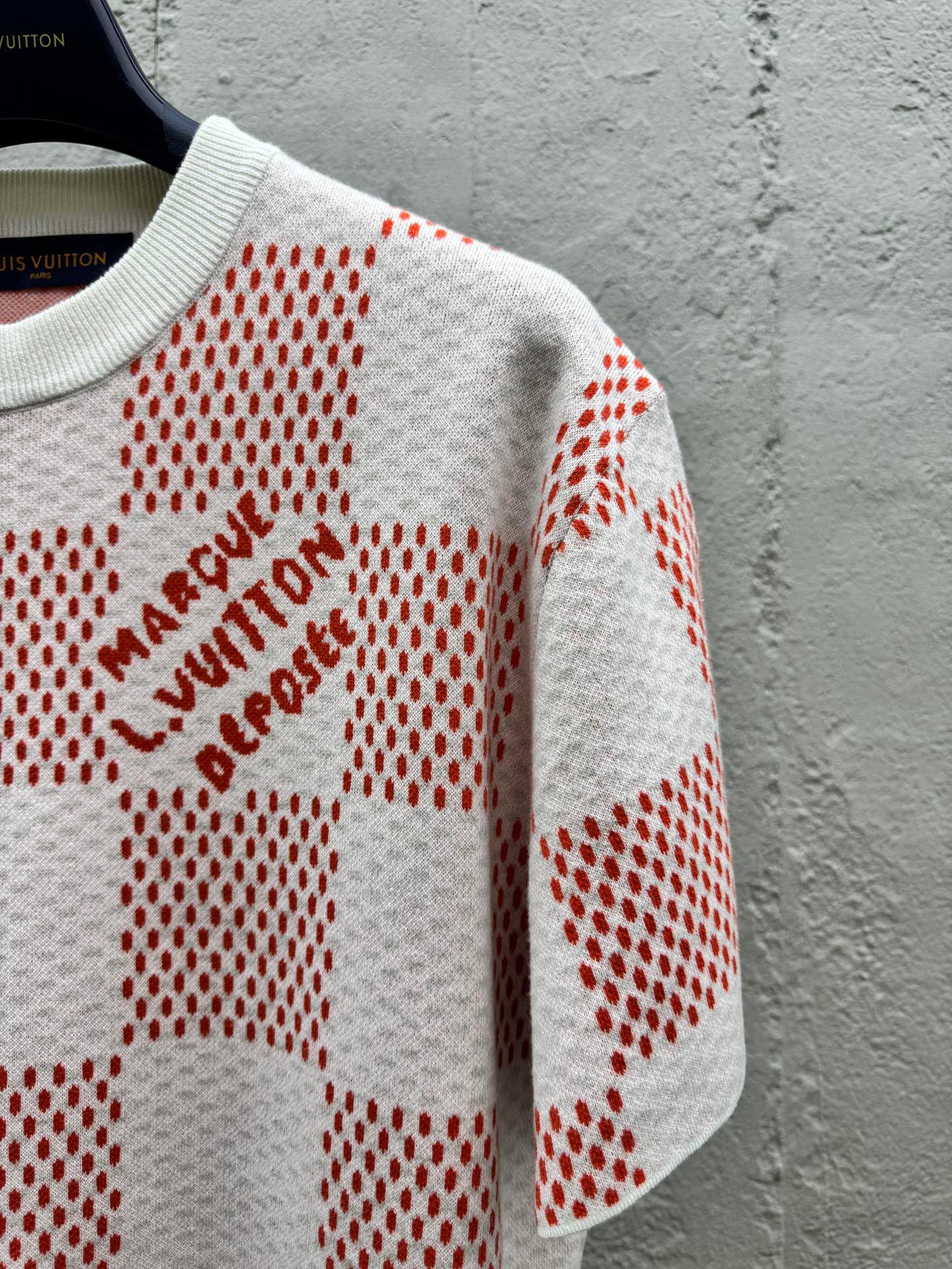 Grünes, kariertes Woll-Kurzarmshirt 