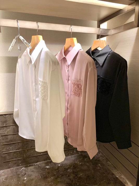 chemise à logo floqué