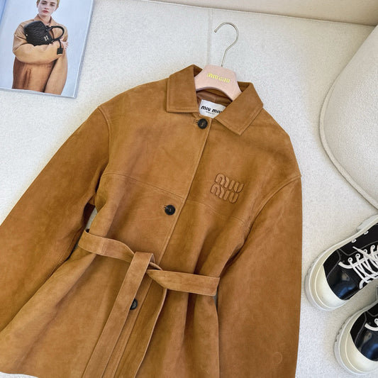 Retro literary Maillard college style jacket