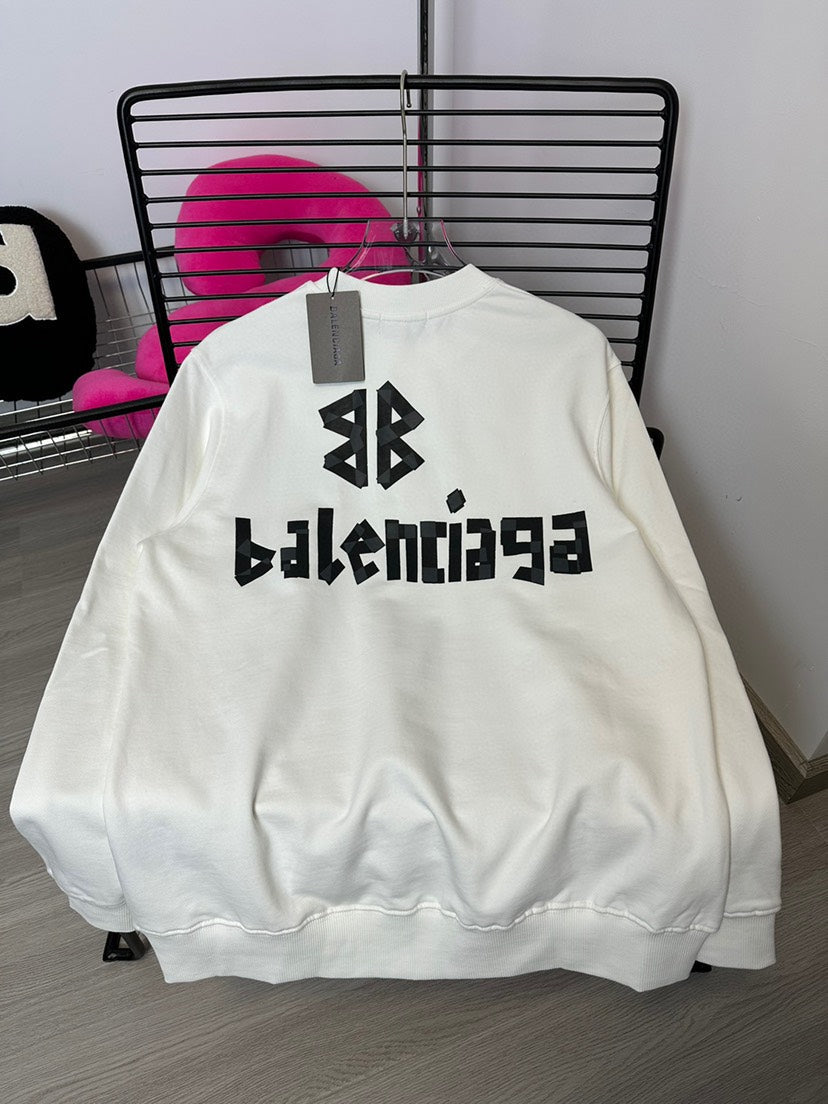 Sweat-shirt à col rond style couple classique