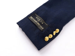 Co-branded logo jacquard blazer