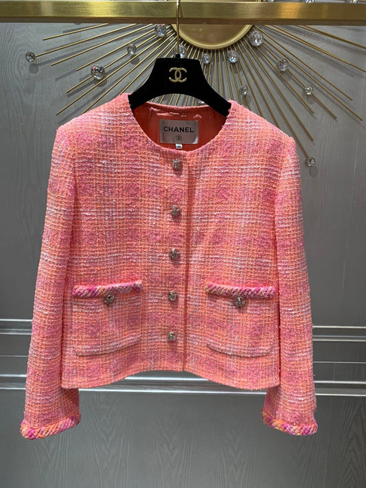 Veste à carreaux rouge pastèque