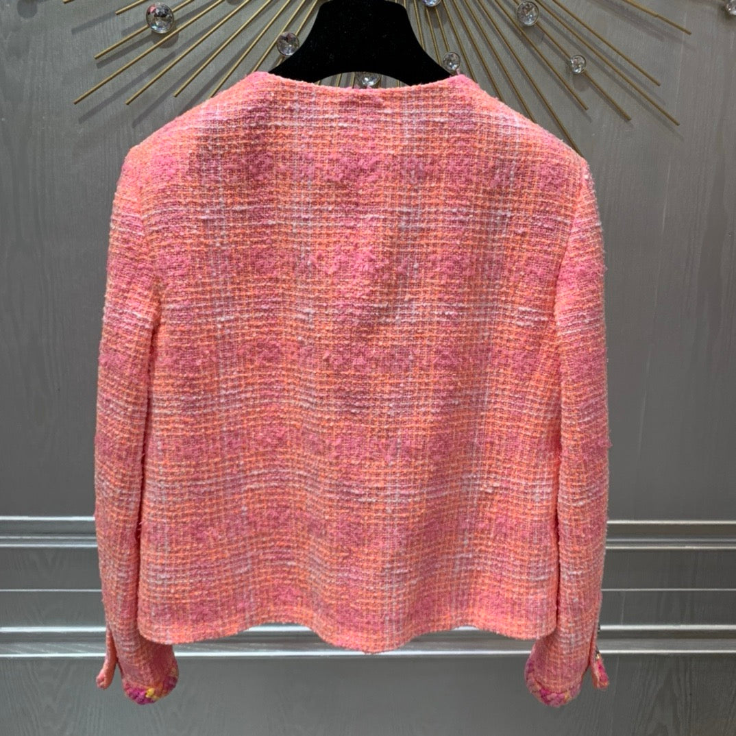 Veste à carreaux rouge pastèque