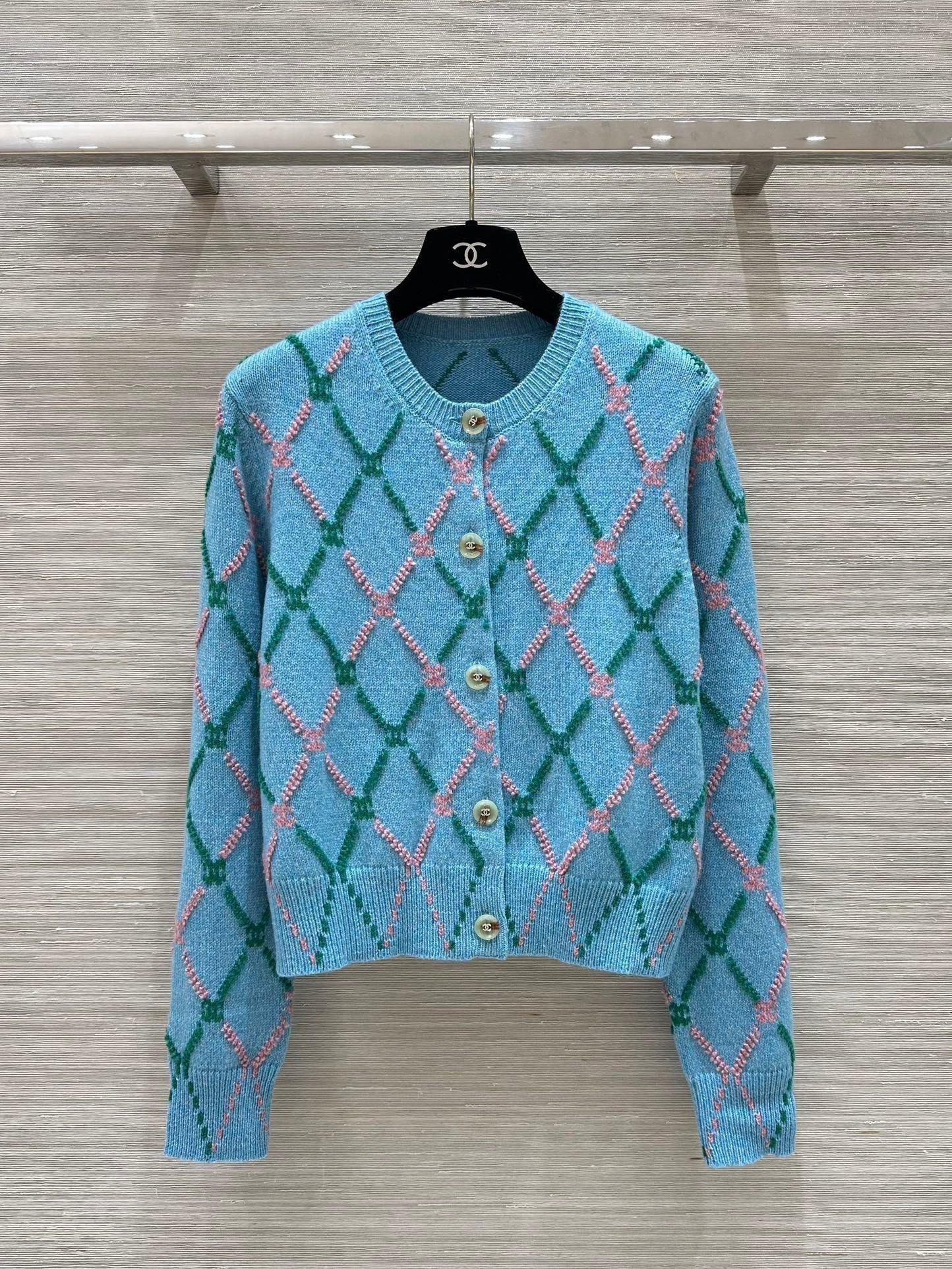 Königsblaue Strickjacke