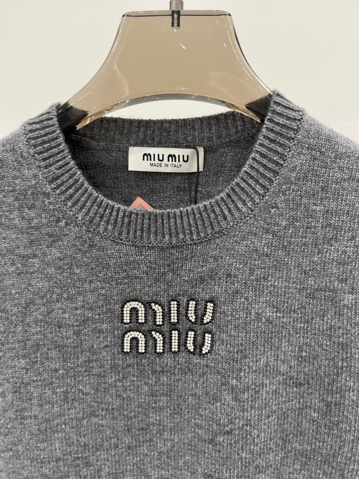 Pullover mit Strass-Stickerei