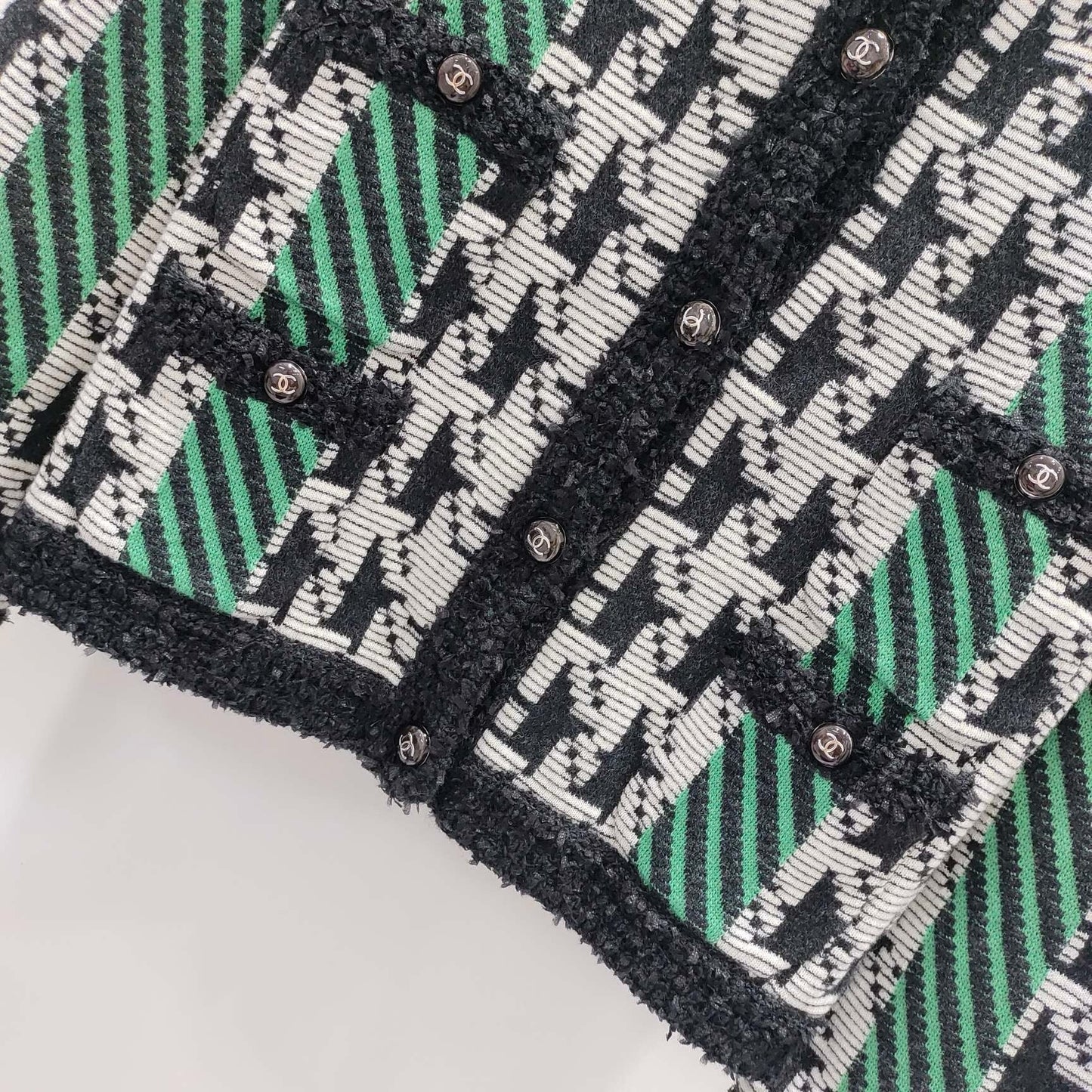 Veste pied-de-poule contrastée