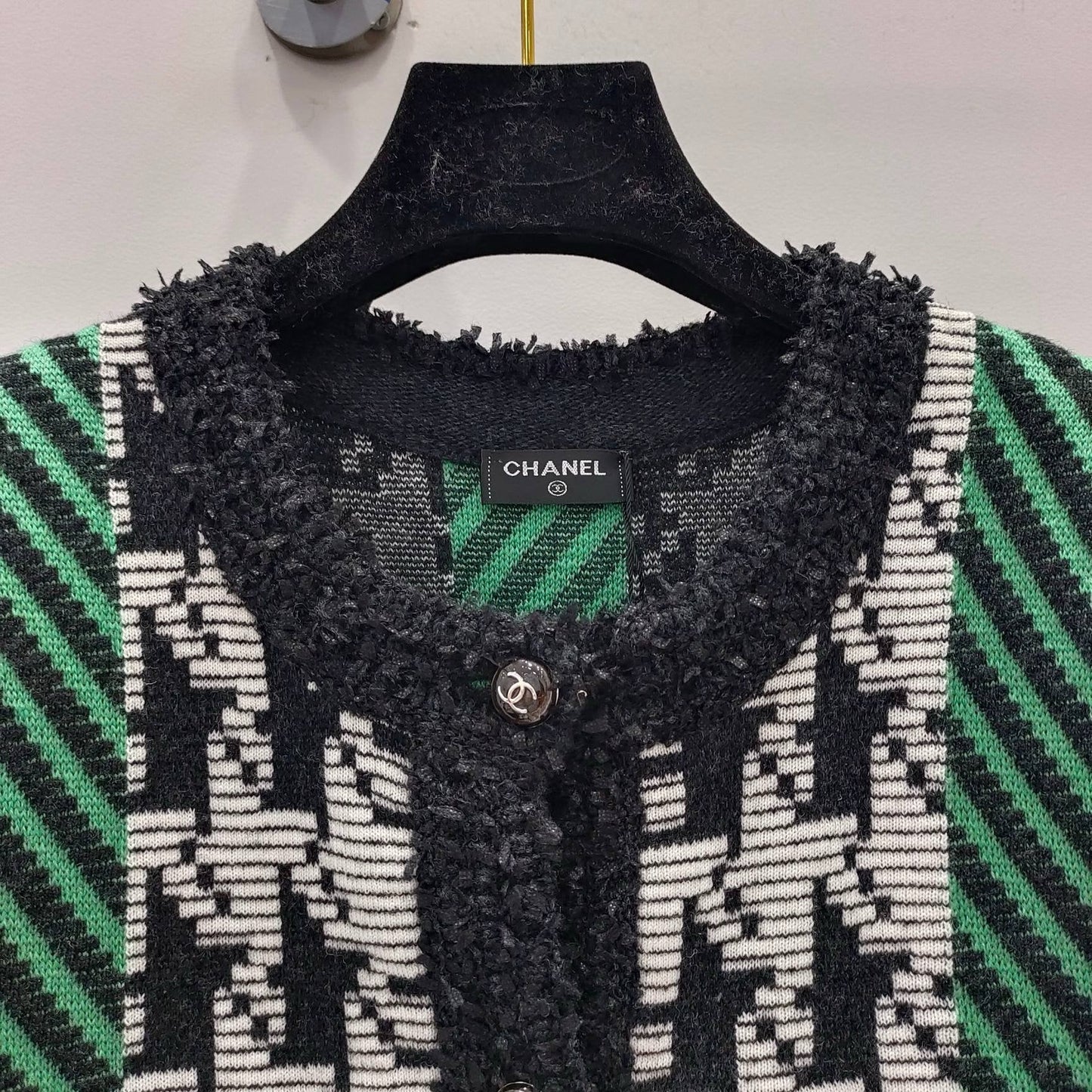 Veste pied-de-poule contrastée