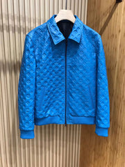 Veste en peau de mouton gaufrée de haute qualité 