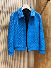 Veste en peau de mouton gaufrée de haute qualité 