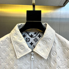 Veste en peau de mouton gaufrée de haute qualité 