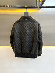 Veste en peau de mouton gaufrée de haute qualité 