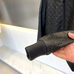 Veste en peau de mouton gaufrée de haute qualité 
