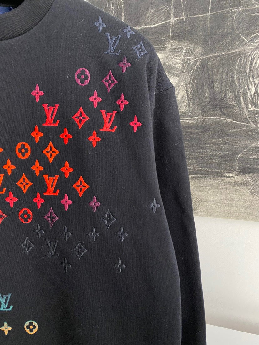 Sweat-shirt à imprimé dégradé coloré 