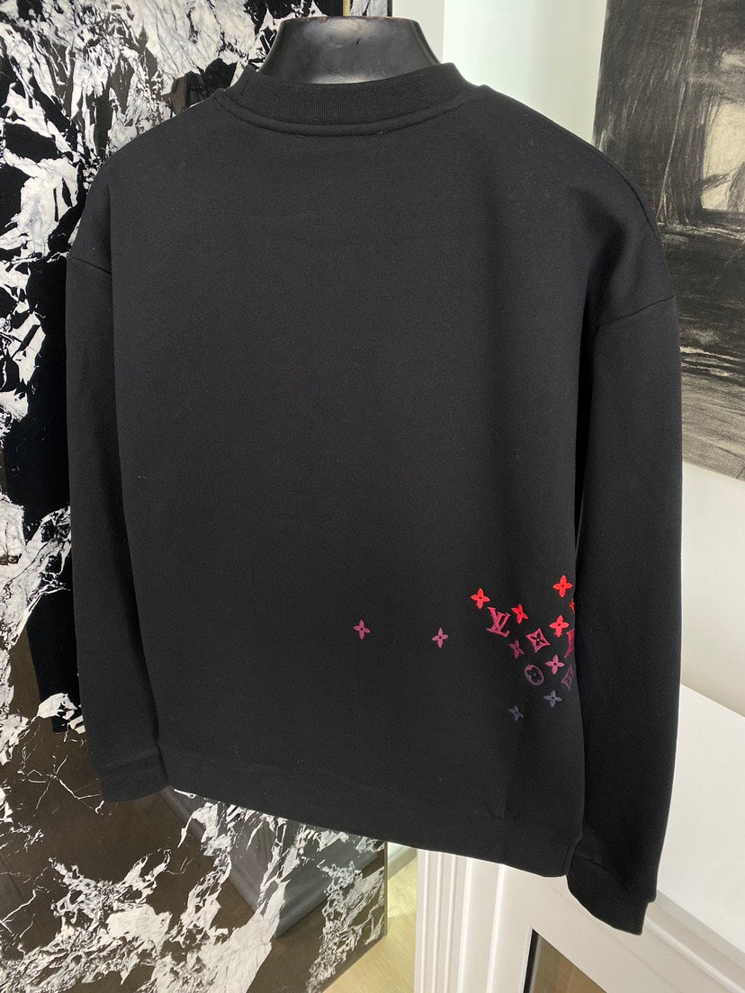 Sweat-shirt à imprimé dégradé coloré 