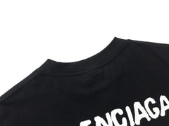 Blurred letter print short sleeves