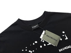 Blurred letter print short sleeves
