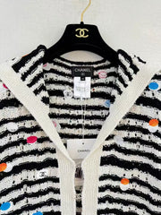 New logo button contrast color knitted long sleeve