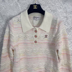 New pattern knitted Polo collar long sleeve