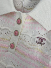 New pattern knitted Polo collar long sleeve
