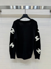 pull cardigan à grand logo