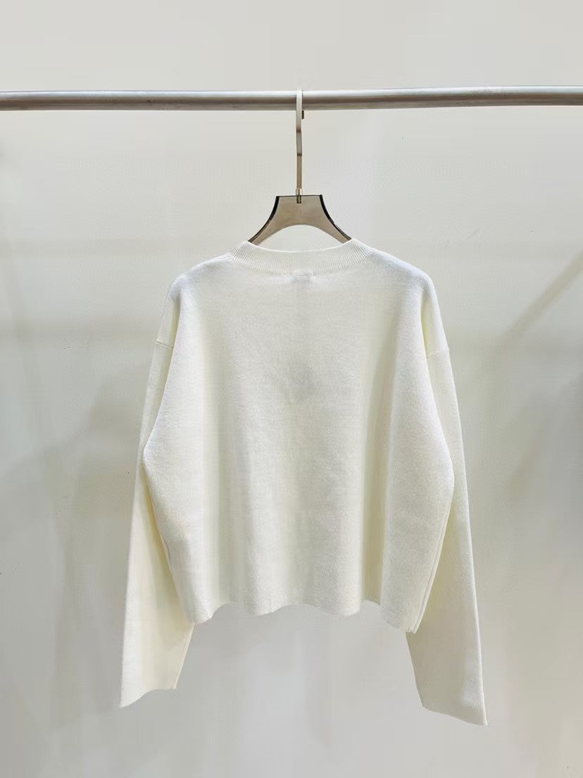 Neue dreidimensionale Buchstaben gestrickte Langarm