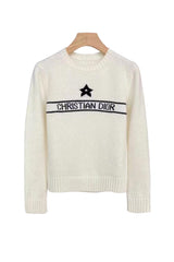 New letter knitted sweater long sleeves
