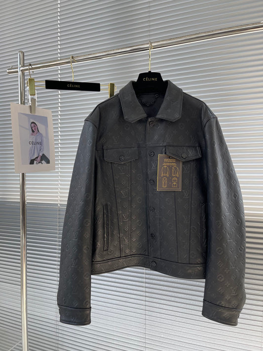 Veste en cuir automne et hiver 