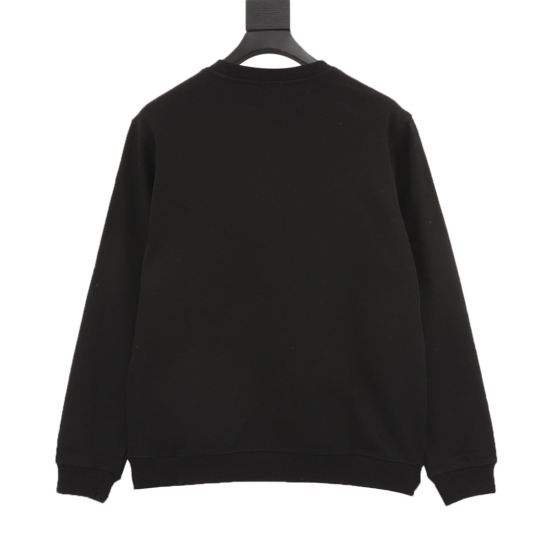 Heavy Industry bedrucktes Jacquard-Sweatshirt mit Reißverschluss und Rundhalsausschnitt