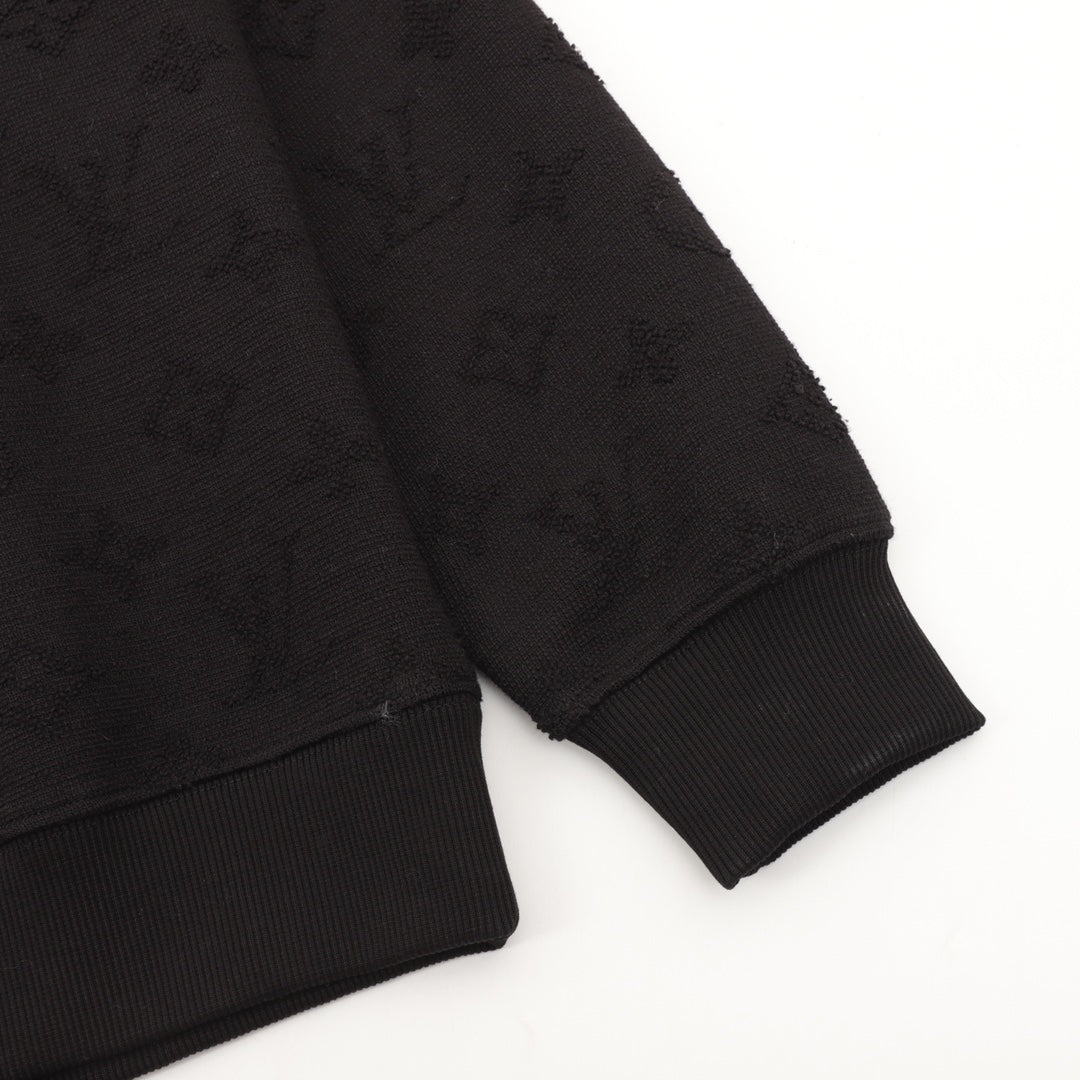 Heavy Industry bedrucktes Jacquard-Sweatshirt mit Reißverschluss und Rundhalsausschnitt