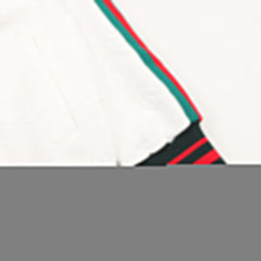 All-over printed jacquard jacket with side webbing