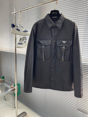 Veste à revers style utilitaire en nylon recyclé avec poche