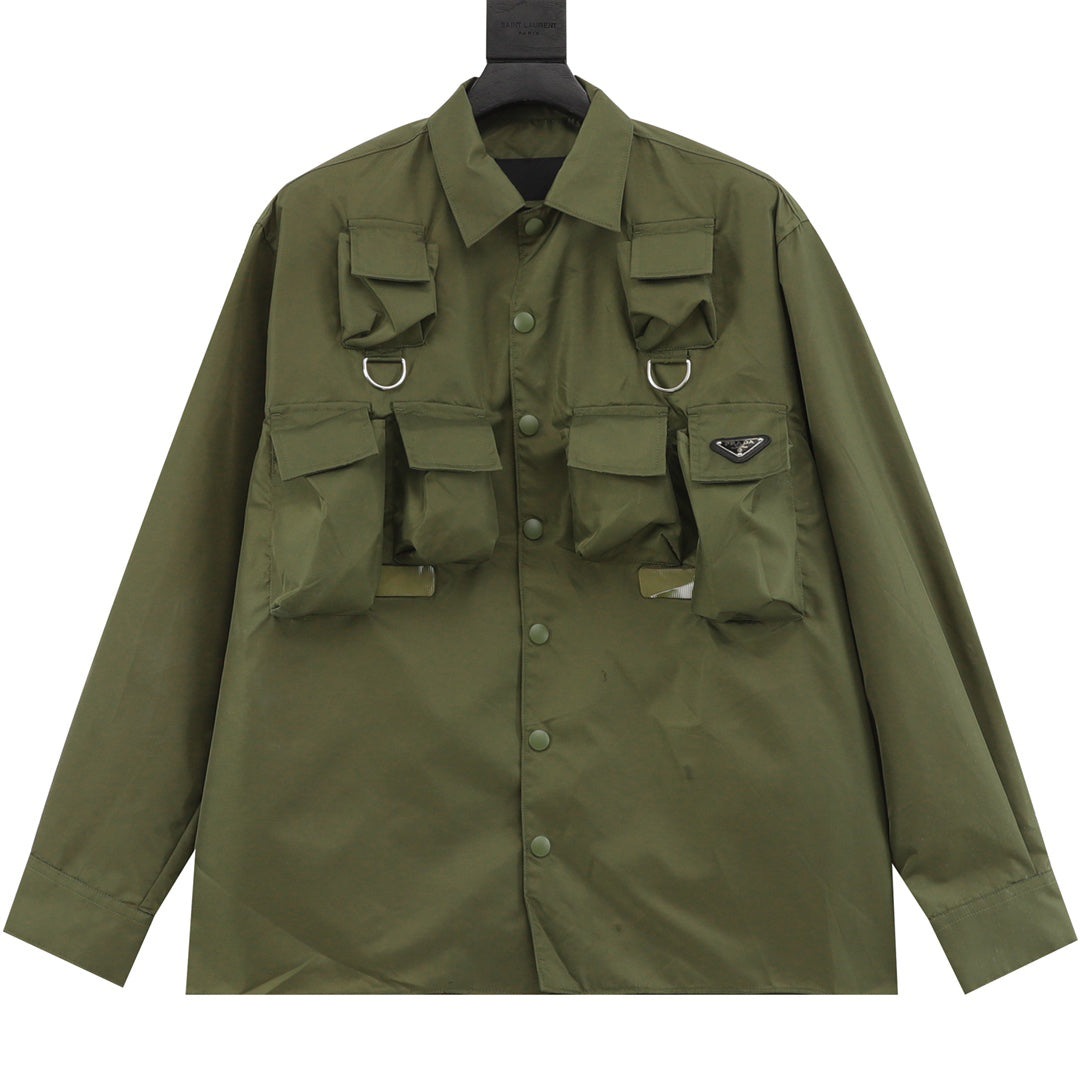 Veste de travail en nylon multi-poches