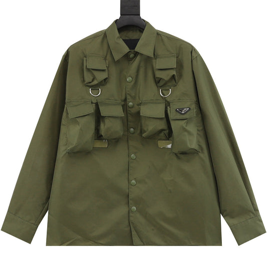 Veste de travail en nylon multi-poches